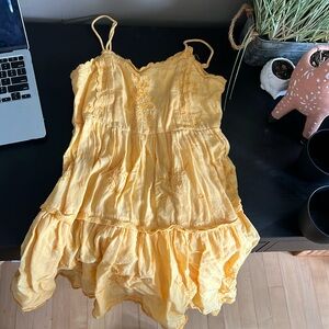 Yellow babydoll dress